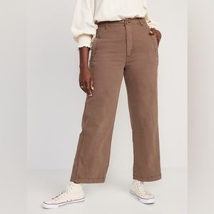 Old Navy High-Waisted Canvas Wide-Leg Workwear Pants